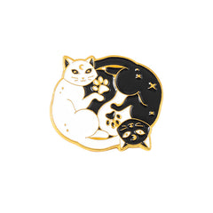 Yin Yang Eight Trigrams Enamel Pins Lucky Koi Brooch