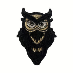 Dark Department Owl Iron-on Embroidery Fabric Stickers - DIY Decoration