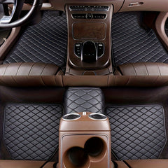 5pcs Universal Waterproof PU Leather Car Floor Mats