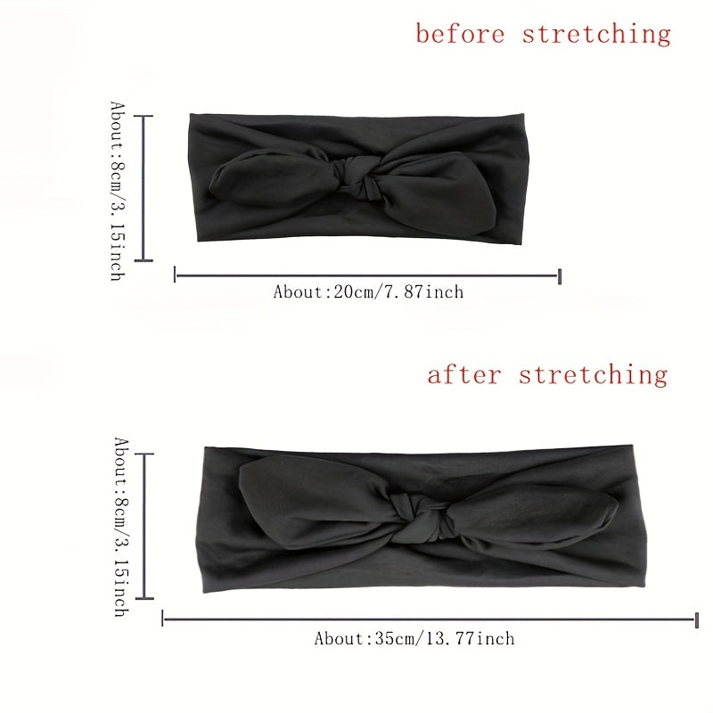 Elastic Rabbit Bow Headband for Daily Yoga Sports Use