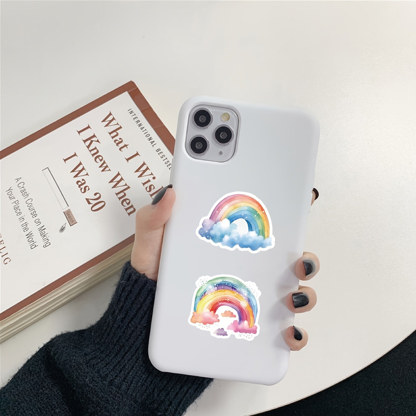 51pcs Cartoon Rainbow Star Vinyl Stickers for Water Bottles Laptops