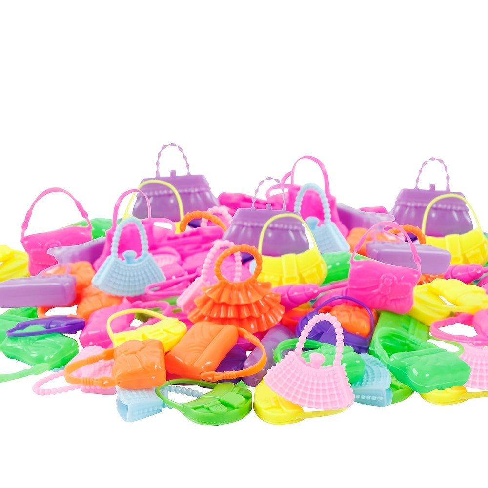 20pcs Mixed Style Doll High Heels Boots & Bags Dressing Accessories