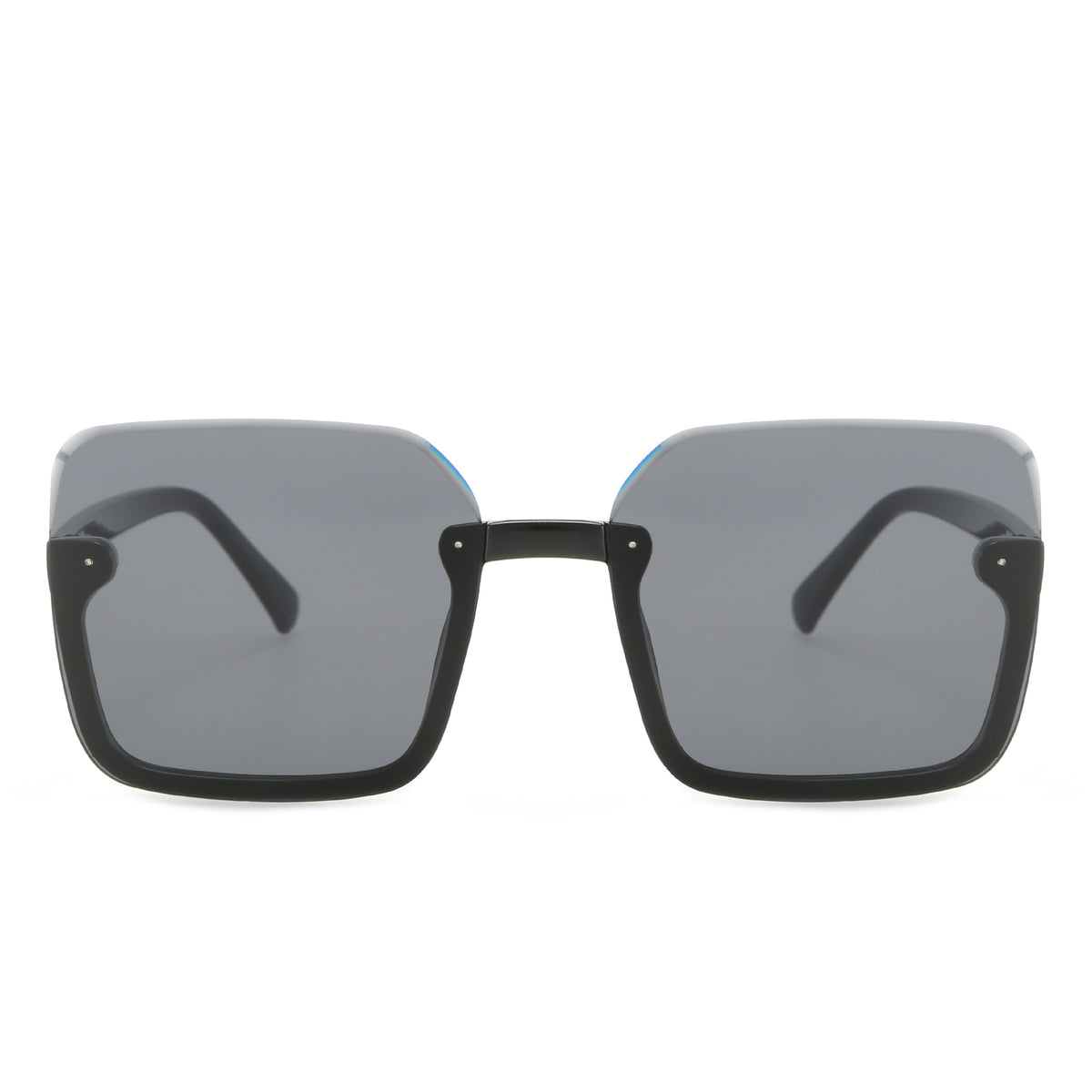 Oversized Semi Rimless Sunglasses UV400