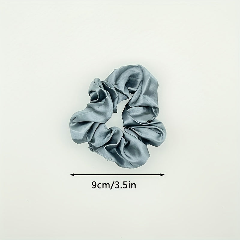 12pcs Mixed Satin Hair Tie Elastic Scrunchie Hair Rope Accessory