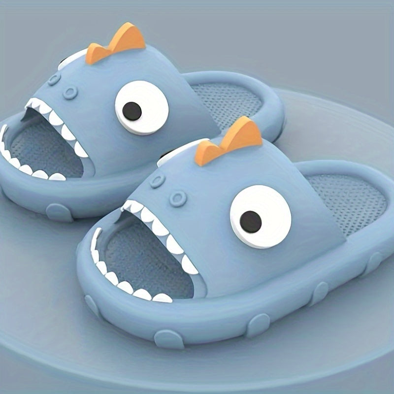 Women's Cartoon Shark Novelty Slippers Open Toe Platform PVC House Slides