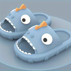 Women's Cartoon Shark Novelty Slippers Open Toe Platform PVC House Slides