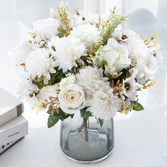 Boho Wedding Table Centerpiece Fabric Flowers for Farmhouse Home and Wedding
