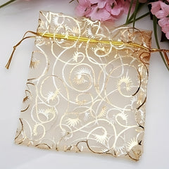 Stylish Organza Drawstring Bags for Jewelry Party Festive Cosmetics and Candy