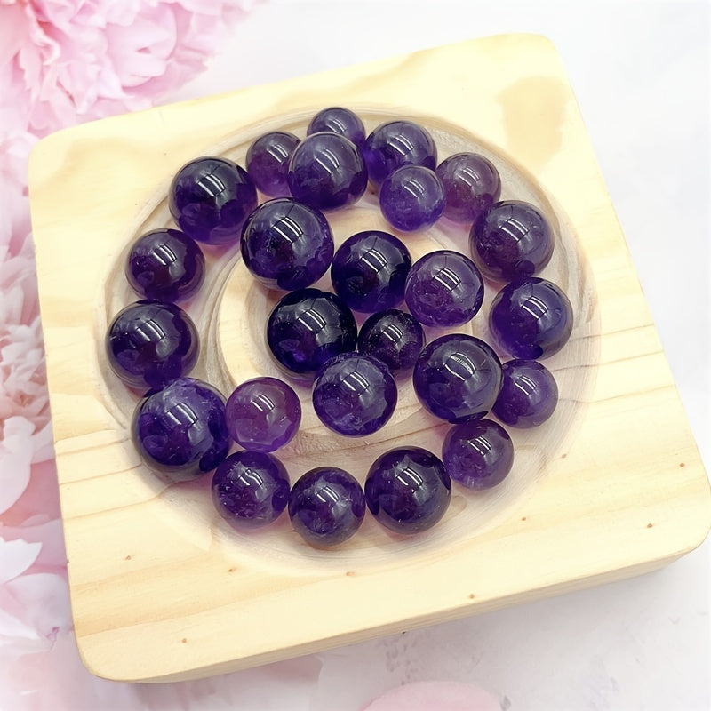 5pcs Amethyst Balls 10-14mm Natural Crystal Crafts