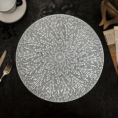 Golden Eye Of Heaven Pattern Placemats - Set of 6 - Round Hollow Design