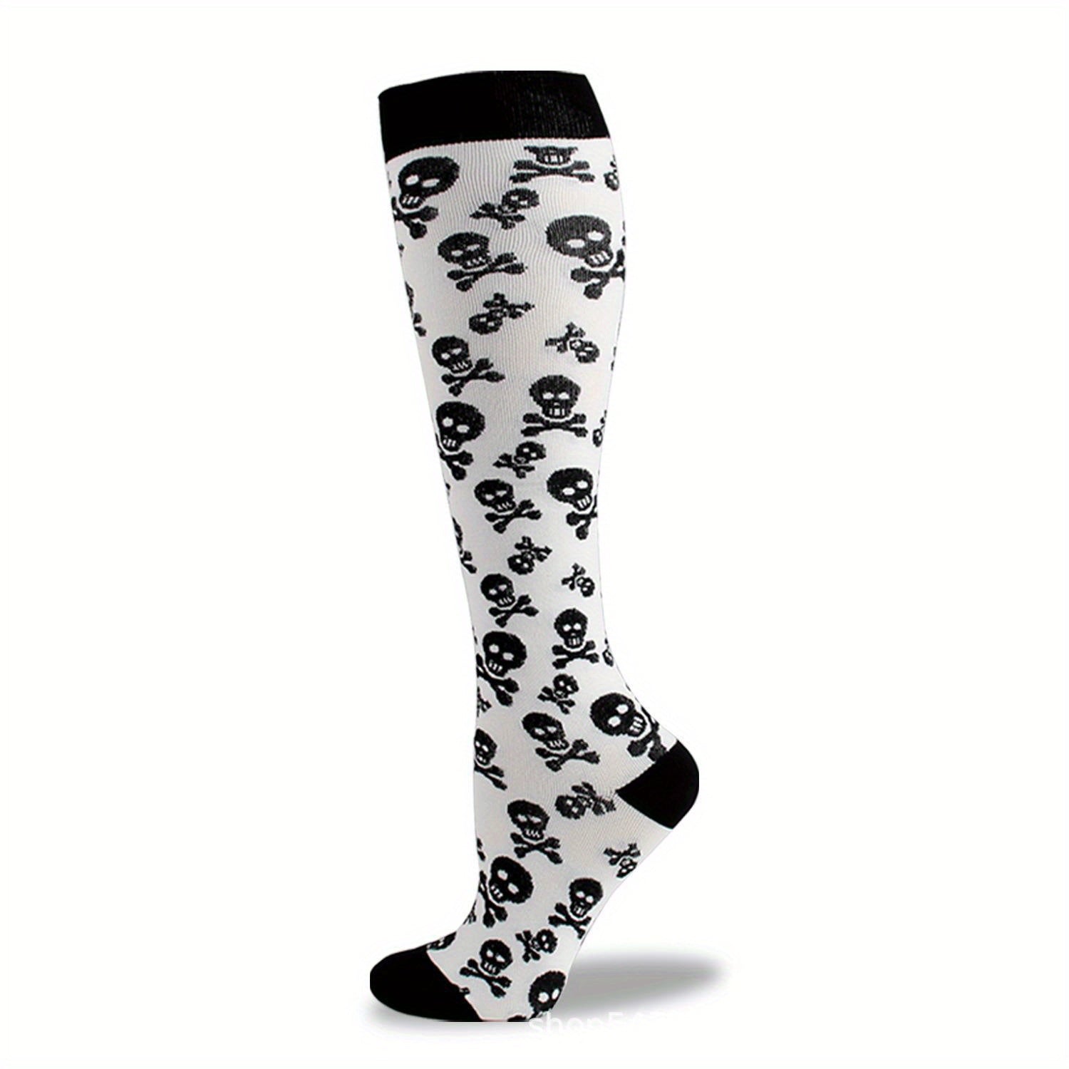 Halloween Skull Over The Calf Socks Decoration Props