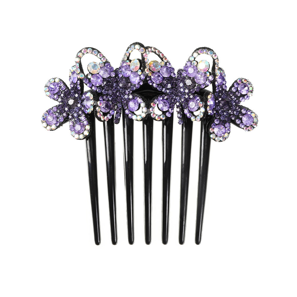 Crystal Butterfly Hair Clips Flower Rhinestone Hair Comb Wedding Hair Accessorie