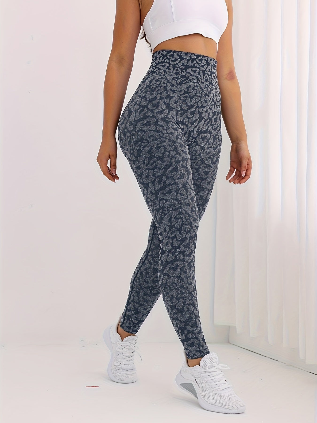 Leopard Print Seamless Hip Lifting Yoga Pants High Stretch