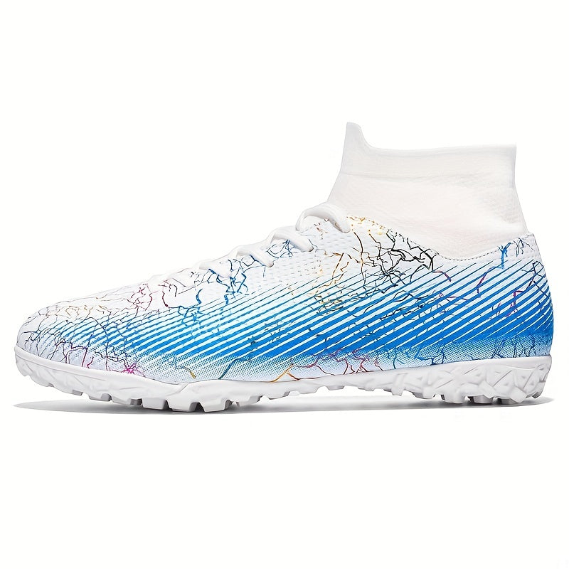 Boy's High Top Turf Football Boots TF Soccer Cleats