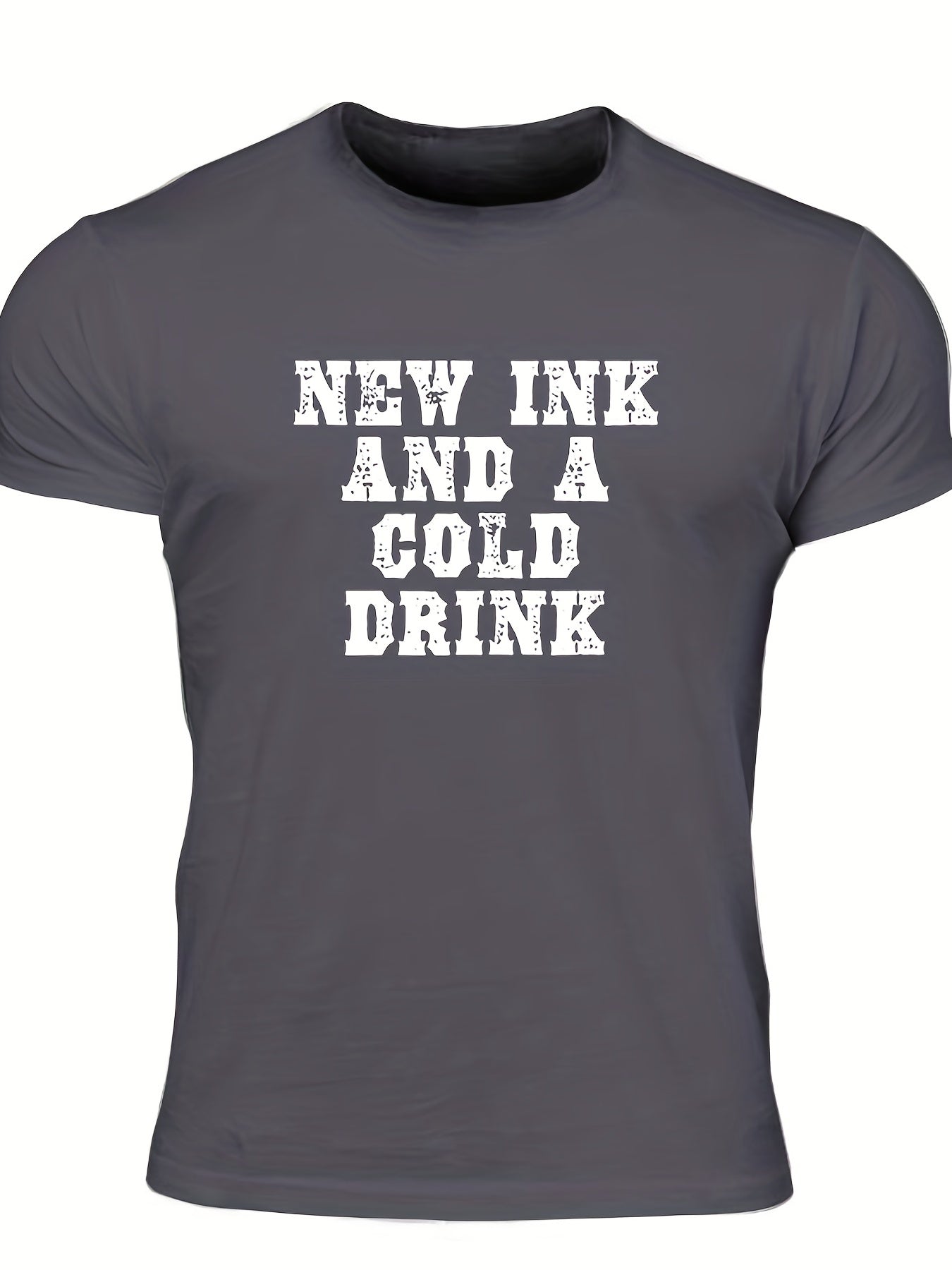 Men's Letter Print T Shirt for Summer Outdoor Activities
