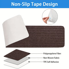 Non Slip Brown Stair Treads 20 X 76 Step Carpet For Staircase