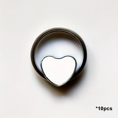 Metal Heart Keychains Double Sided Rotate Key Rings for Sublimation Blank Heart