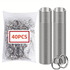 40pcs 100pcs Stainless Steel Key Ring Keychain with Hole