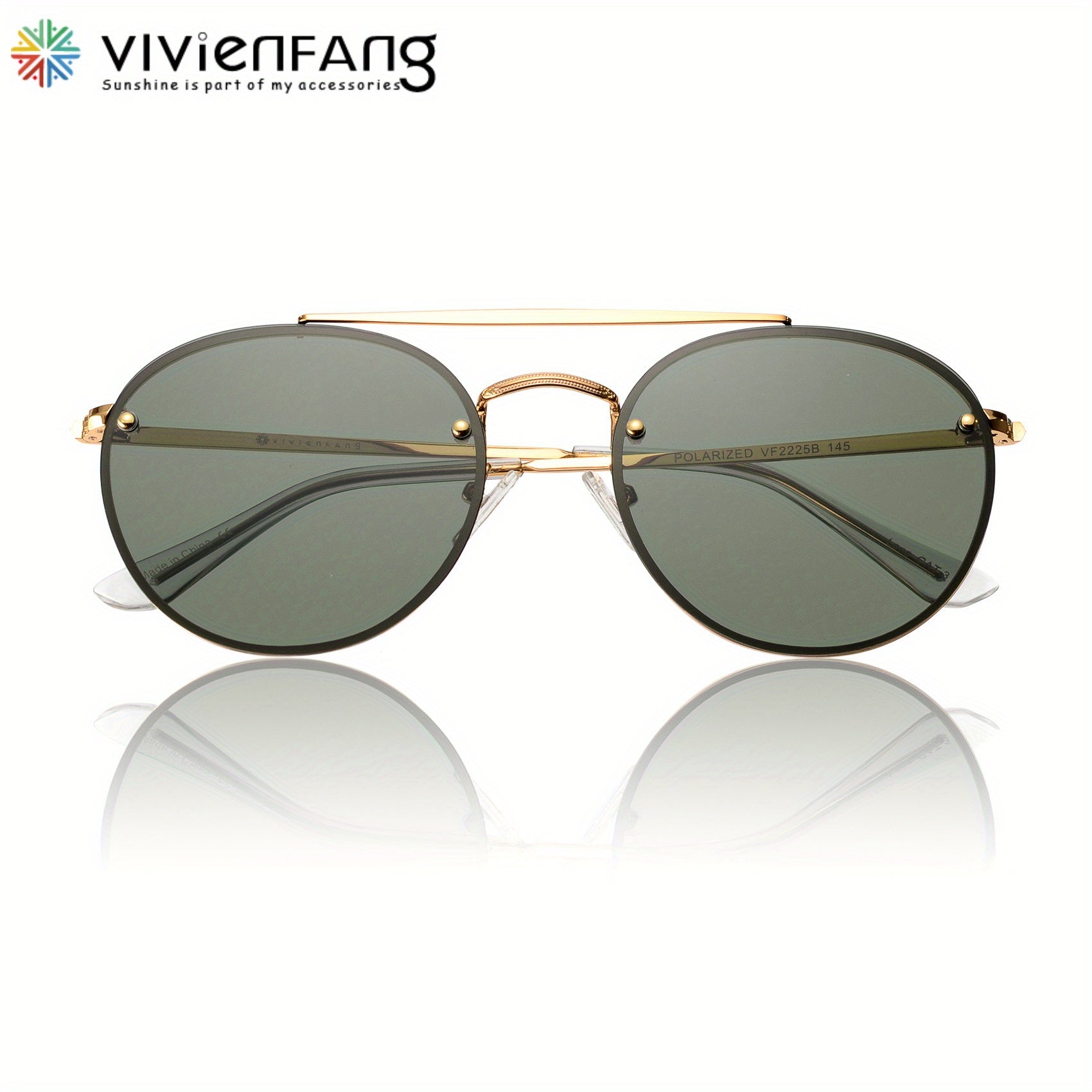 Retro Rimless Aviator Sunglasses Polarized UV Protection