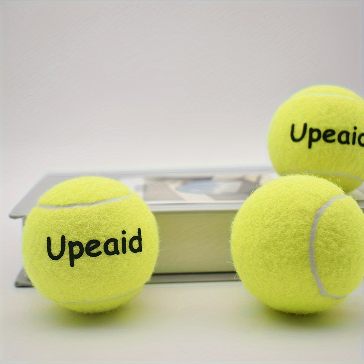 3pcs High Elastic Rubber Tennis Balls for Beginners Yellow