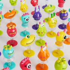 6pcs Big Eye Animal Spring Launchers Jumping Bouncy Toys Random