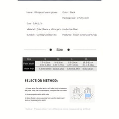 Winter Waterproof Windproof Warm Fleece Gloves for Outdoor Activities