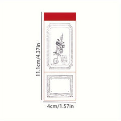 Retro Tearable Memo Book Floral Grid Message Note Pad
