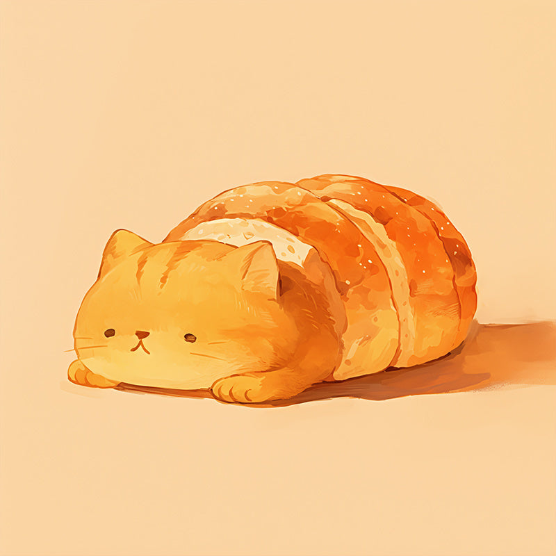 Bread Cat Print Medicine Box Two Compartment Pill Box Mini Portable Medic