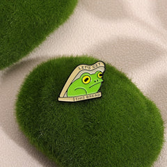 Cartoon Frog Metal Badge Creative Men's Brooch