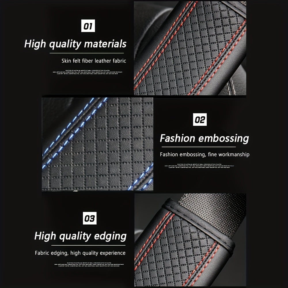 2pcs Car Seat Belt Cover Breathable Faux Leather Shoulder Pad for Men and Women