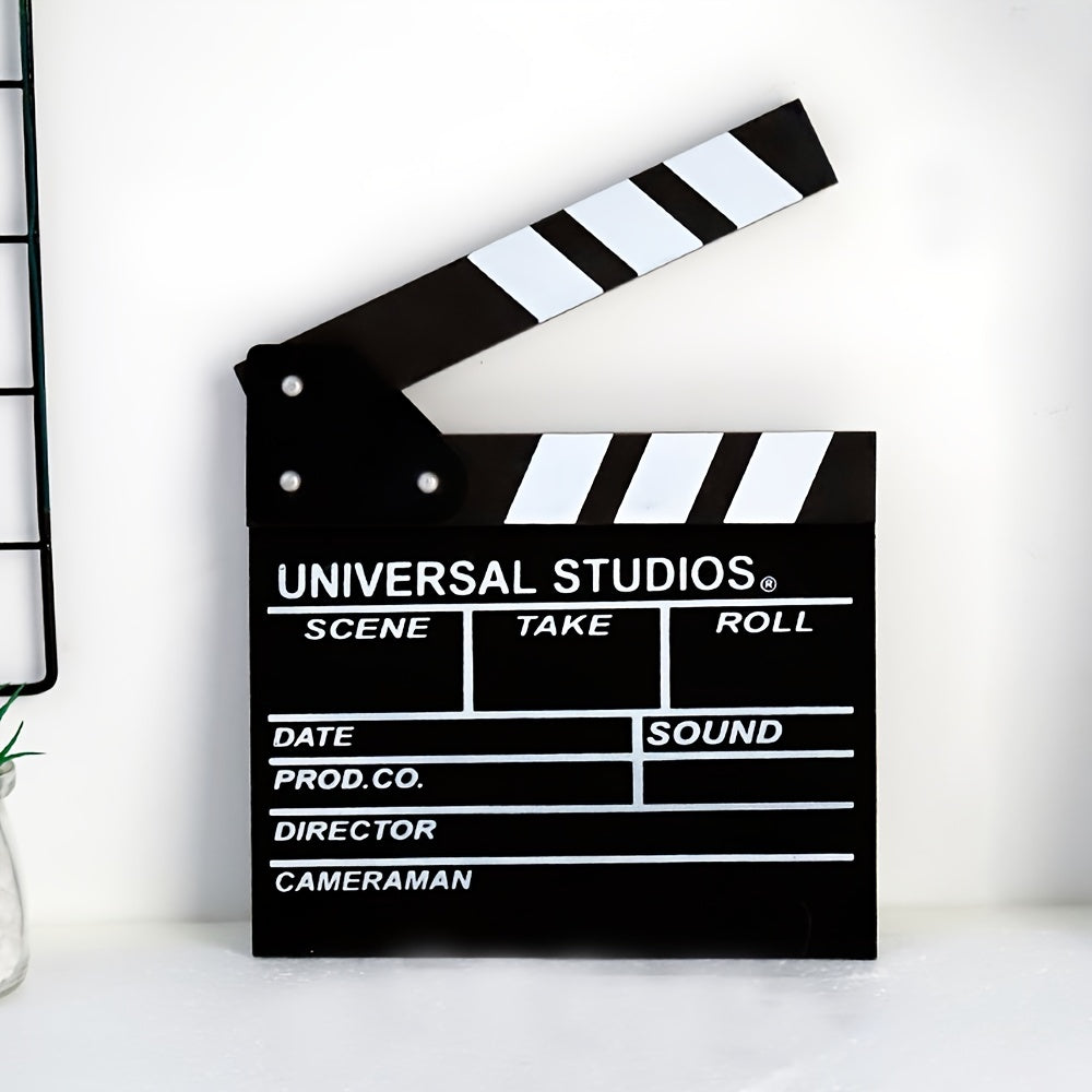 Hollywood Style Wooden Clapper Board with Erasable Pen