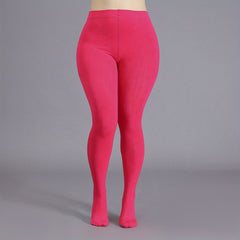 Solid High Rise Stretchy Pantyhose