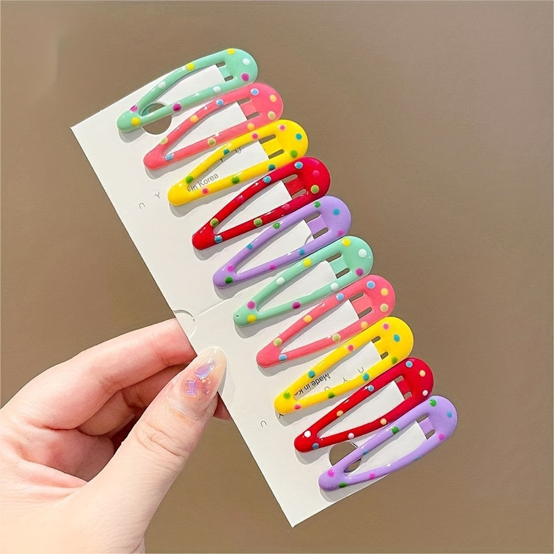 Y2K Candy Hair Clip Snap Barrette Metal Hair Slides Non Slip