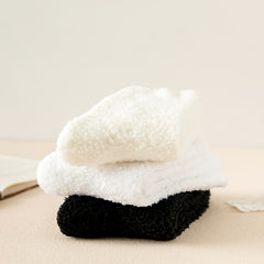 3 Pairs Plush Socks Soft Mid Tube Women's Stockings