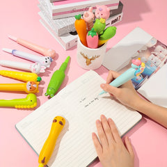 12 PCS Random Style Fun Pens For Kids Stress Relief Stationary & Pens For Girls