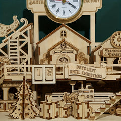 Christmas Clock 3D Wooden Puzzle Assembled Children's Toy Gift