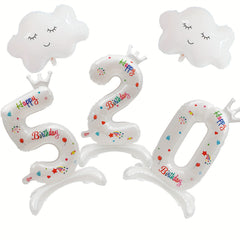 5pcs Cloud Balloons for Happy Birthday Celebrations
