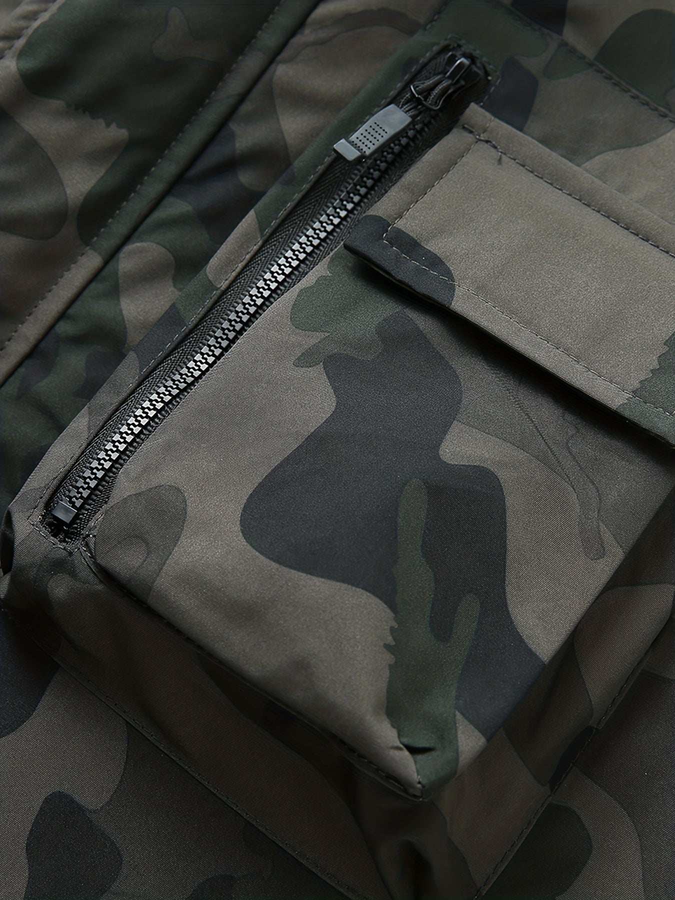 Men's Camo Hooded Jackets Comfy Military Style Coats