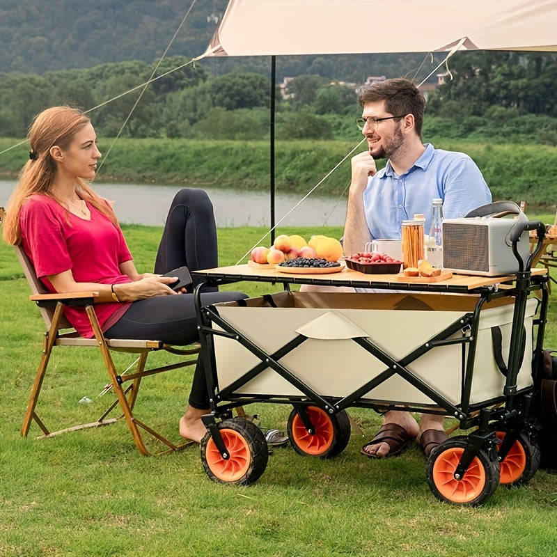 Folding Wagon Cart Collapsible Heavy Duty Utility Sports Wagon