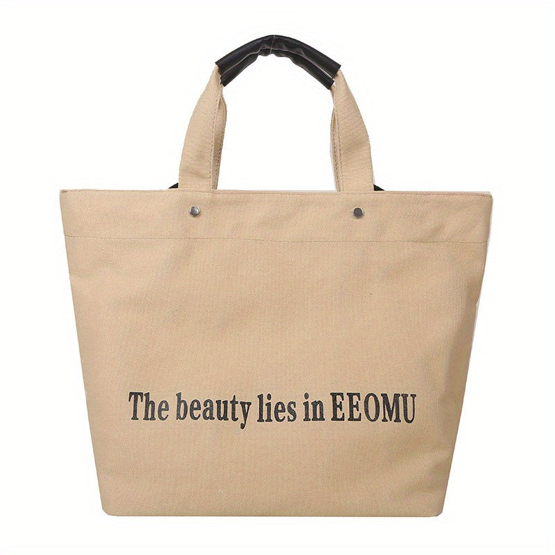 Vintage Graphic Tote Bag Retro Satchel Canvas Shoulder Purse