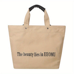 Vintage Graphic Tote Bag Retro Satchel Canvas Shoulder Purse