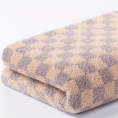 5pcs Plaid Pattern Hand Towel Cotton Soft Face Towel Absorbent Hand Towel