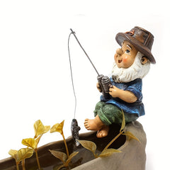 Fishing Gnome Statue for Your Garden Decor