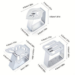 6pcs Stainless Steel Tablecloth Clip for Outdoor Picnics