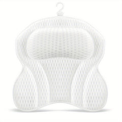 4D Air Net Soft Anti slip Bathtub Pillow with 6 Suction Cups