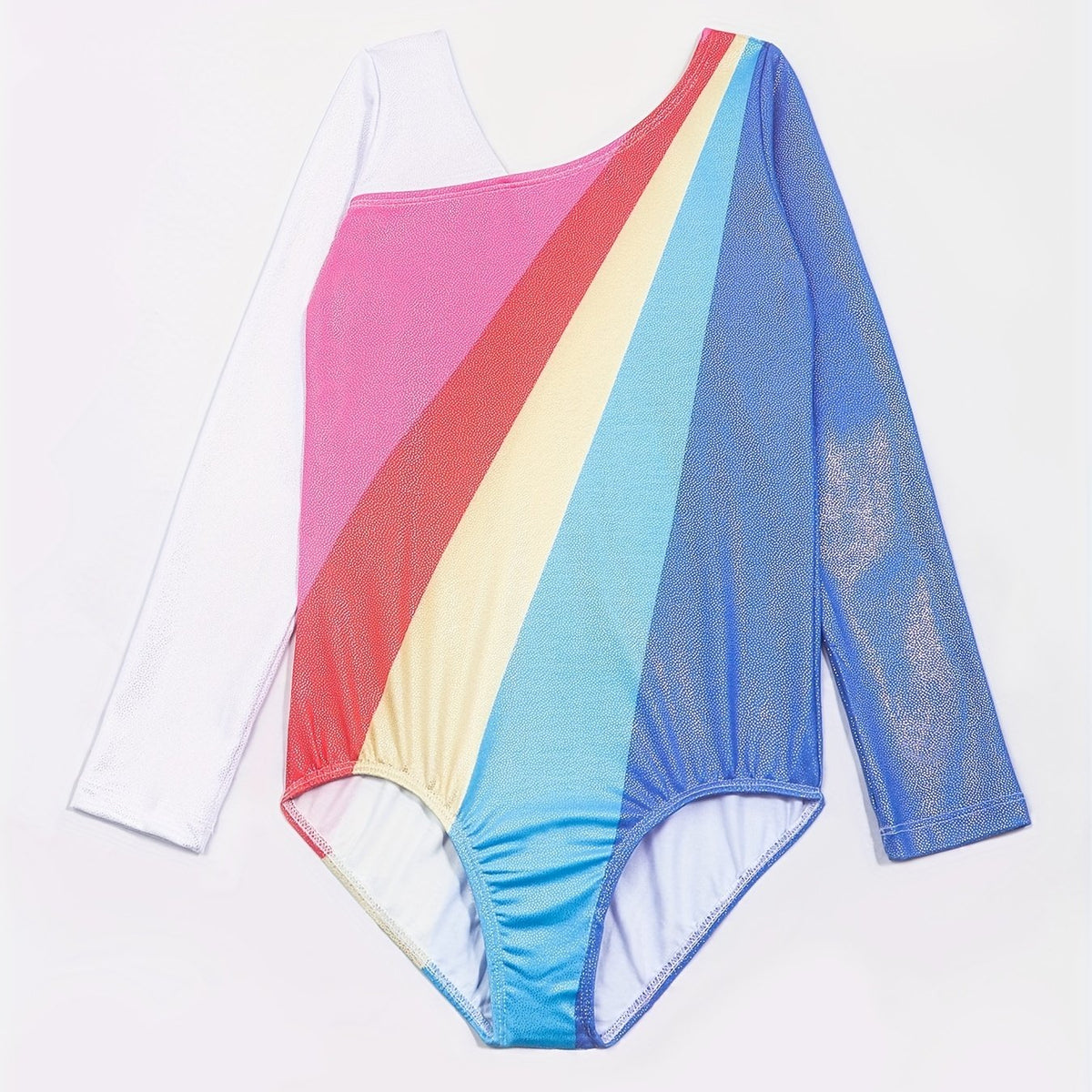 Girls Colorful Gymnastics Jumpsuit Long Sleeve Leotard