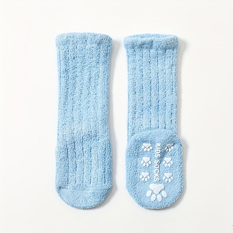 5 Pairs Baby Girls Winter Anti Skid Socks Warm Cozy Feet