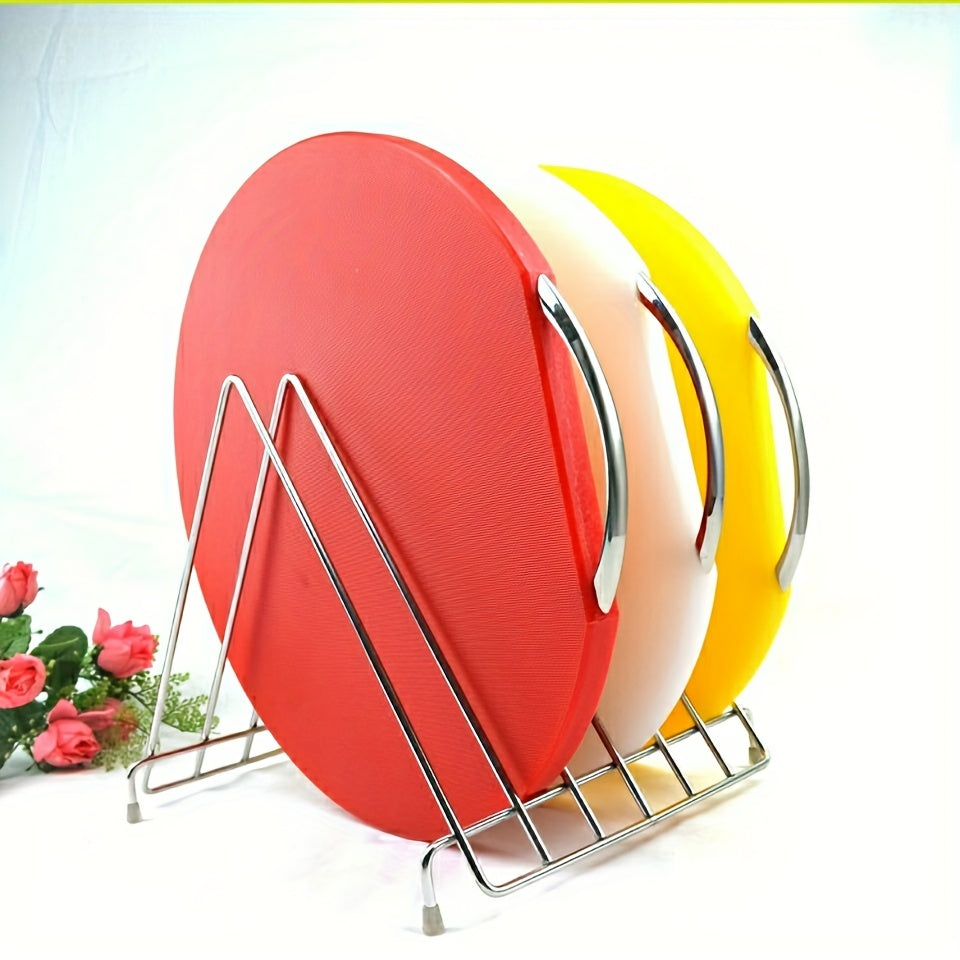 Stainless Steel Floor Standing Chopping Board Rack Kitchen Storage Rack