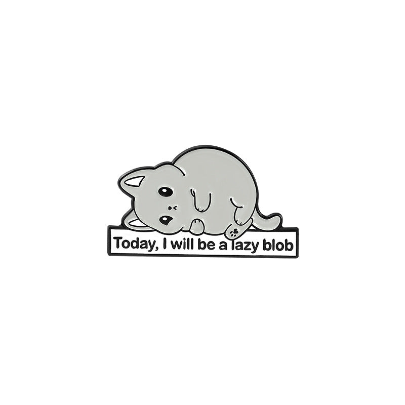 6pcs Animals Alloy Brooch Cartoon Rabbit Hamster Letter Anti-slip Button