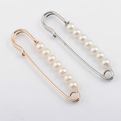Anti-slip Faux Pearl Cardigan Buckle Waist Pin